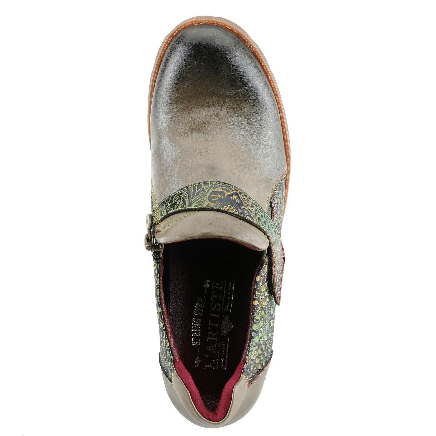 Spring Step L'Artiste Women's Magda Bootie Olive Multi EU 36 / US 5.5-6