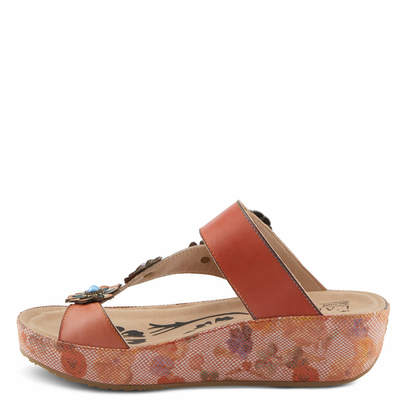 L'Artiste by Spring Step Women's Blissbloom Sandal, Peach, 8.5