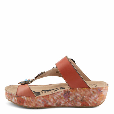 L'Artiste by Spring Step Women's Blissbloom Sandal, Peach, 8.5