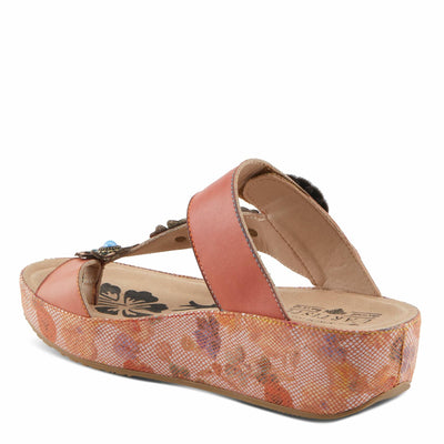 L'Artiste by Spring Step Women's Blissbloom Sandal, Peach, 8.5