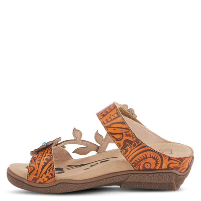 L'Artiste by Spring Step Women's Aymee Sandal, Mango Multi, 6.5-7