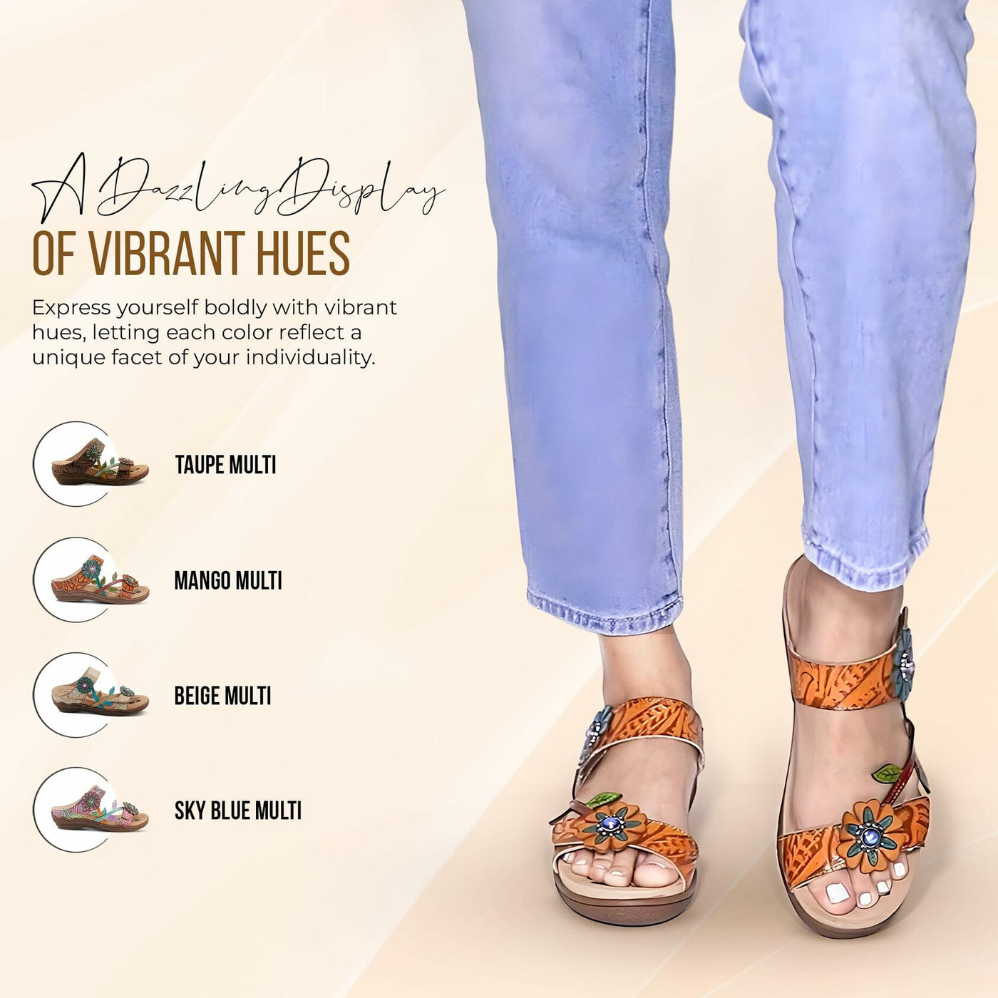 L'Artiste by Spring Step Women's Aymee Sandal, Beige Multi, 9.5-10