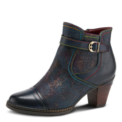 Spring Step L'Artiste Women's Captivate Leather Bootie Navy Multi EU 42 / US 10.5-11