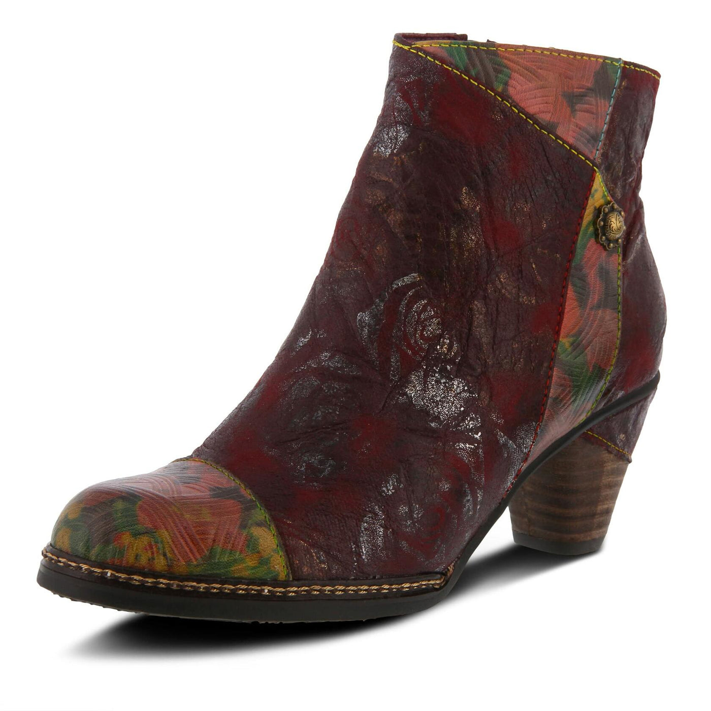 Spring Step L'Artiste Women's Waterlily Boots Bordeaux Multi EU 39 / US 8.5