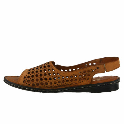 Spring Step Jordana Sandal, Camel, 39 Medium EU (US 8.5 US)