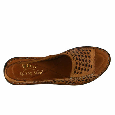 Spring Step Jordana Sandal, Camel, 39 Medium EU (US 8.5 US)