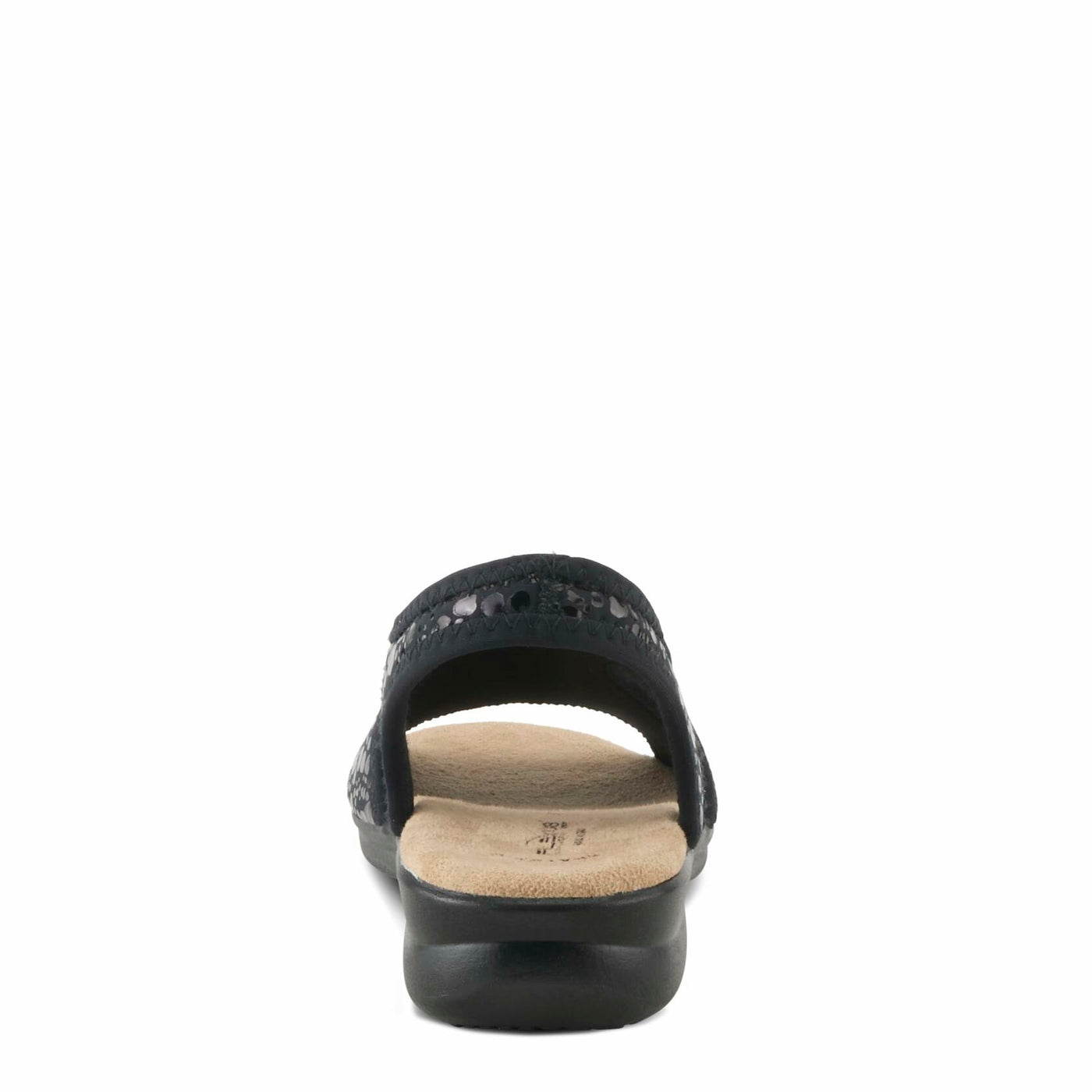 Flexus Nyaman Pindott Slingback Sandals for Women | Lightweight, Adjustable and Iridescent Women's Footwear for All Day Comfort, Made in Italy BLACK EU 39 / US 8.5