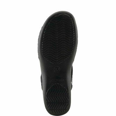 Flexus Nyaman Pindott Slingback Sandals for Women | Lightweight, Adjustable and Iridescent Women's Footwear for All Day Comfort, Made in Italy BLACK EU 36 / US 5.5-6