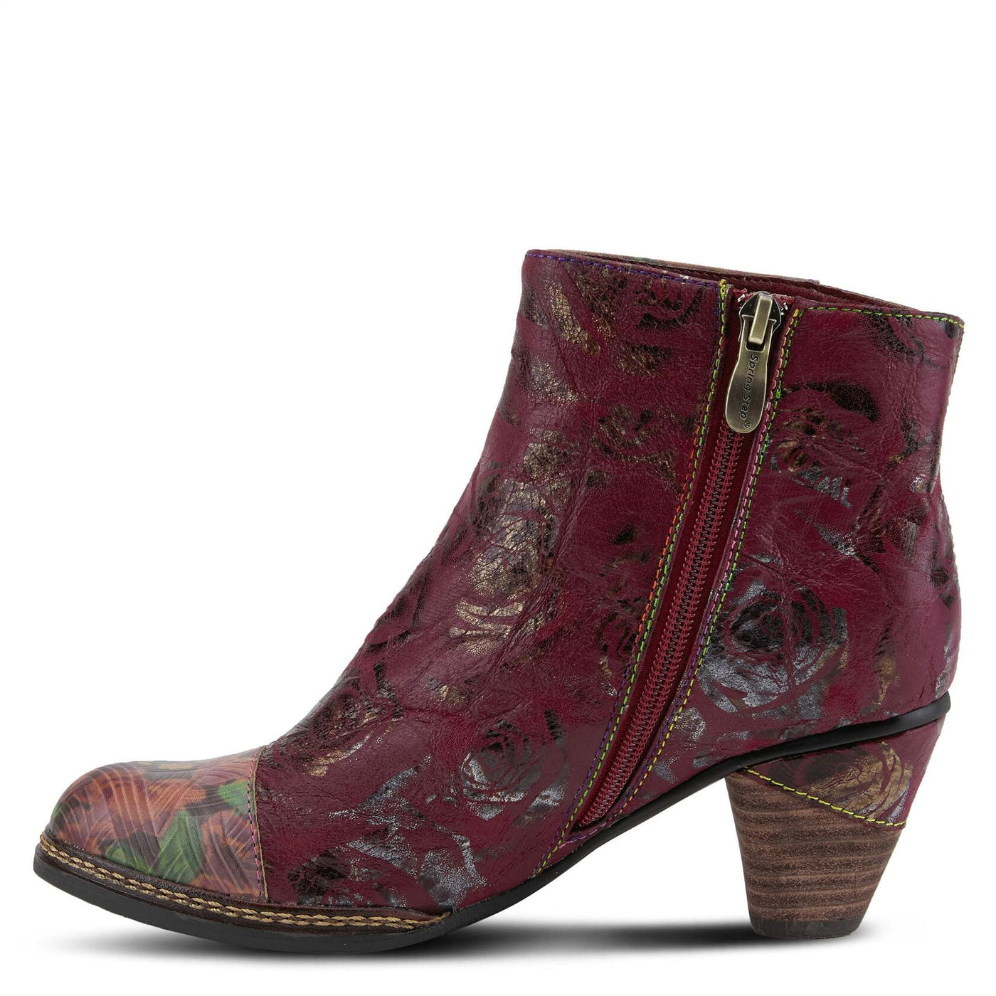 Spring Step L'Artiste Women's Waterlily Boots Bordeaux Multi EU 41 / US 9.5-10