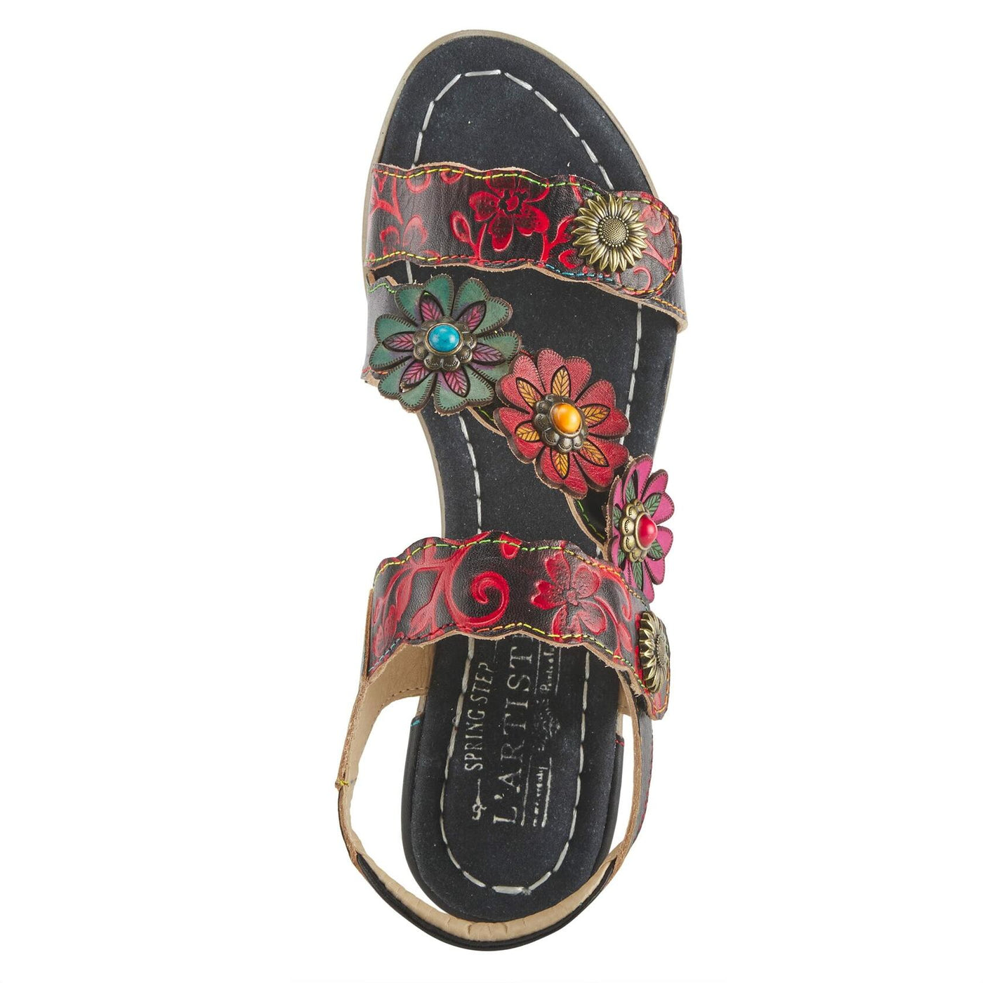 Spring Step L'Artiste Women's Aromas Sandals Black Multi EU 40 / US 9