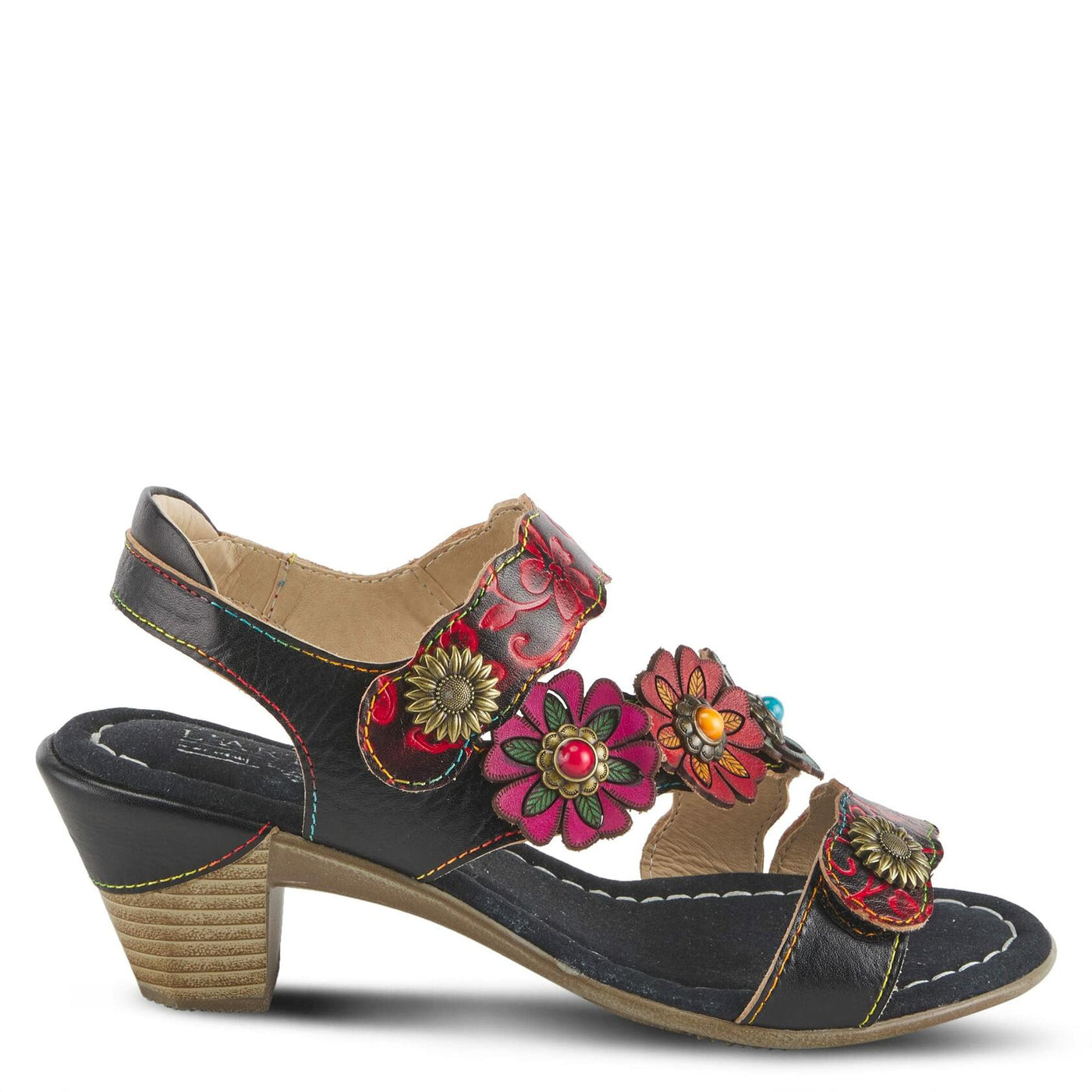 Spring Step L'Artiste Women's Aromas Sandals Black Multi EU 40 / US 9