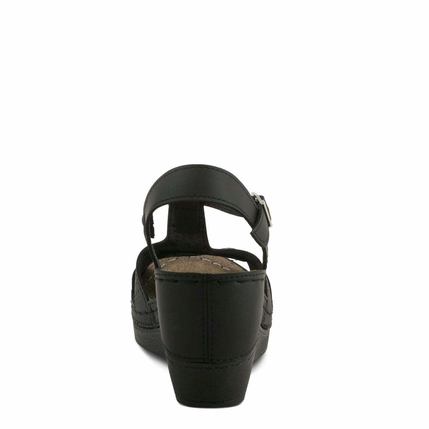 Flexus Natala Slingback Women's Sandal | Sandals for Women with Perforated Upper, Leather Insole and Comfort Wedge Heel,Black EU 39 / US 8.5