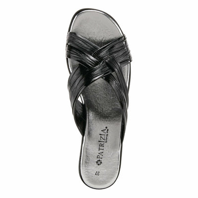 PATRIZIA Women's Apricot Slide Wedge Sandal Black EU 36/5.5-6