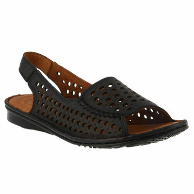 Spring Step Women's JORDANA Sandal, BLACK, 40 Medium EU (9 US)