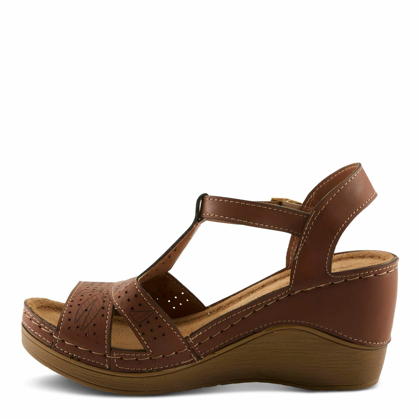Flexus Natala Slingback Women's Sandal | Sandals for Women with Perforated Upper, Leather Insole and Comfort Wedge Heel,Camel EU 39 / US 8.5