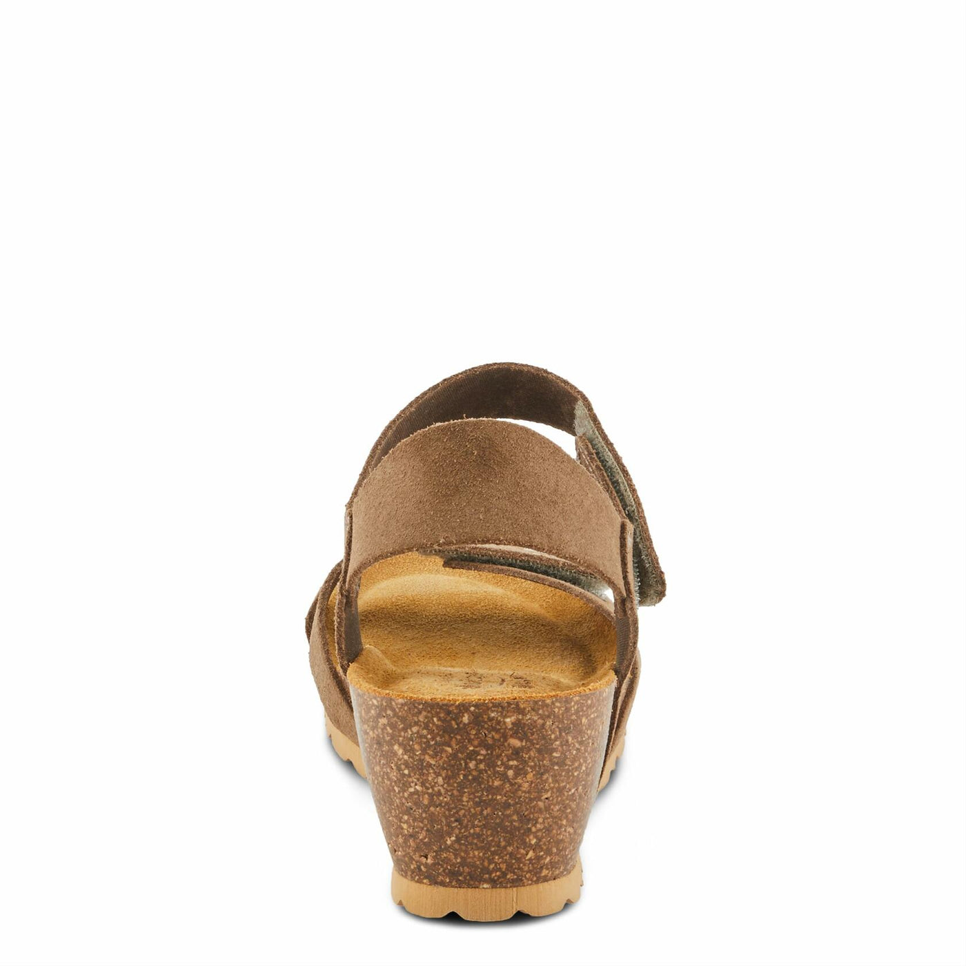 Spring Step BABYBELL Women's Wedge Sandals - Dual Hook and Loop Adjustability, Footbed Molds for Maximum Support Tan Suede EU 37 / US 6.5-7