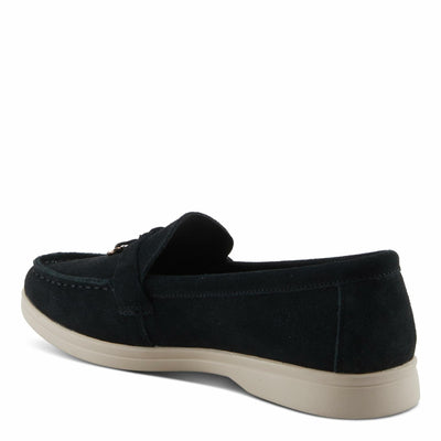 PATRIZIA Women's ISMENE Slip-On Suede Loafers - Almond Toe, Decorative Tassel, Luxurious Comfort Black EU 37 / US 6.5-7
