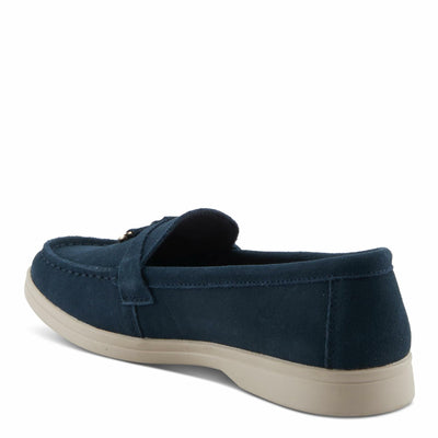 PATRIZIA Women's ISMENE Slip-On Suede Loafers - Almond Toe, Decorative Tassel, Luxurious Comfort Navy Suede EU 35 / US 5