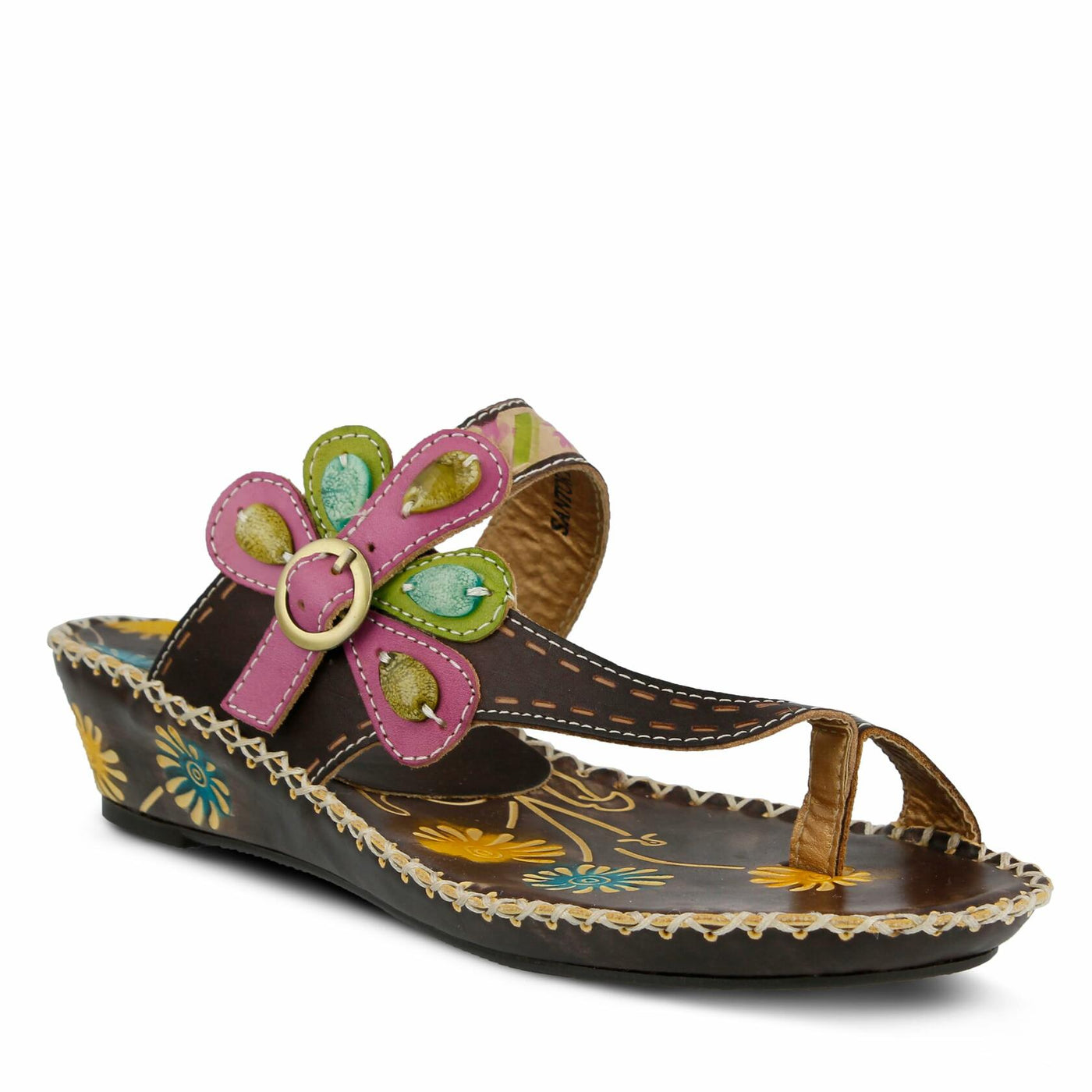 Spring Step L`Artiste Women's Santorini Slide Sandal Brown Nubuck EU 42 / US 10.5-11