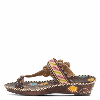 Spring Step L`Artiste Women's Santorini Slide Sandal Brown Nubuck EU 42 / US 10.5-11