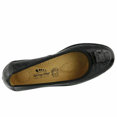 Spring Step Women's KARTII Ballet Flat, Black, 7.5-8 Medium US