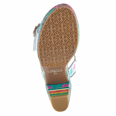 Spring Step L'Artiste Women's Leilanie Quarter Strap Sandal White Multi EU 35 / US 5