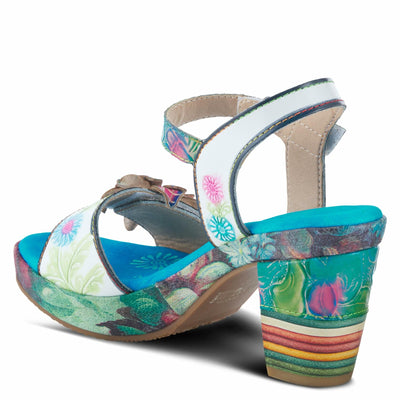 Spring Step L'Artiste Women's Leilanie Quarter Strap Sandal White Multi EU 35 / US 5