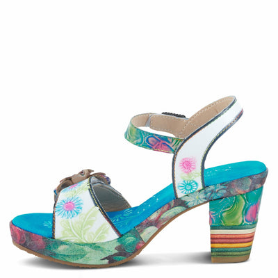 Spring Step L'Artiste Women's Leilanie Quarter Strap Sandal White Multi EU 42 / US 10.5-11