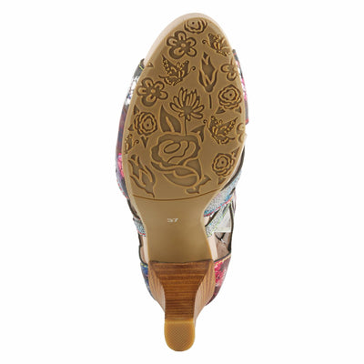 Spring Step L'Artiste Women's AMORA Closed Back Heeled Summer Bootie Fuchsia Multi Met EU 42 / US 10.5-11