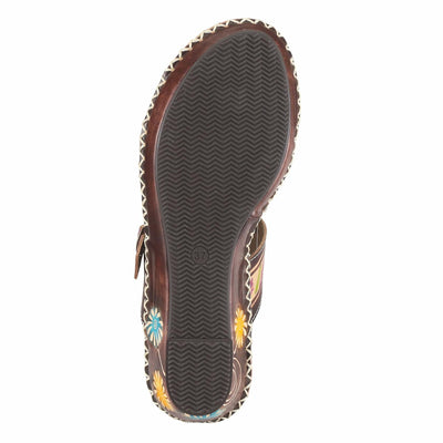 Spring Step L`Artiste Women's Santorini Slide Sandal Brown Nubuck EU 38 / US 7.5-8