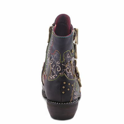 Spring Step L'Artiste Rodeha Booties for women - Women's Ankle Boots with Zipper Closure - Ladies Boots with Western Style Pointed Toe Silhouette - Black EU 35 / US 5