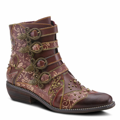 Spring Step L'Artiste Rodeha Booties for women - Women's Ankle Boots with Zipper Closure - Ladies Boots with Western Style Pointed Toe Silhouette - Brown EU 35 / US 5