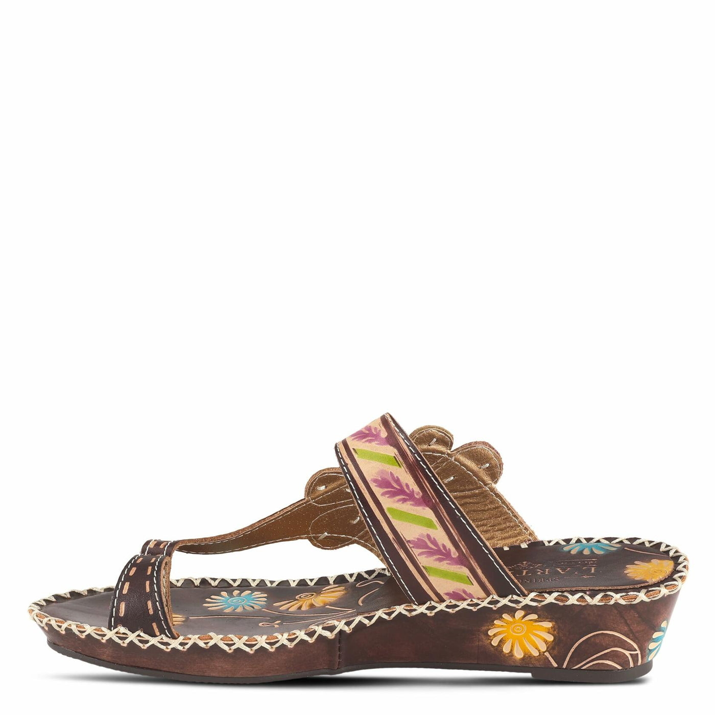 Spring Step L`Artiste Women's Santorini Slide Sandal Brown Nubuck EU 38 / US 7.5-8