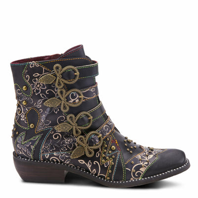 Spring Step L'Artiste Rodeha Booties for women - Women's Ankle Boots with Zipper Closure - Ladies Boots with Western Style Pointed Toe Silhouette - Black EU 35 / US 5