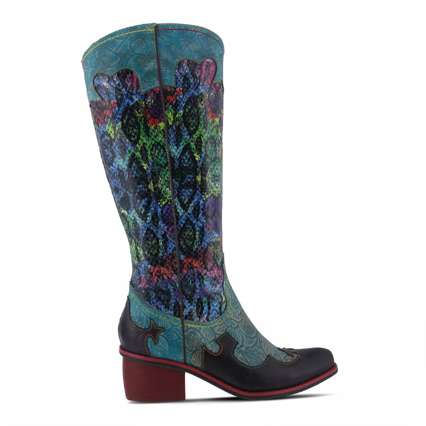 Spring Step Rodeo Women's Boot 36 M EU Turquoise-Multi