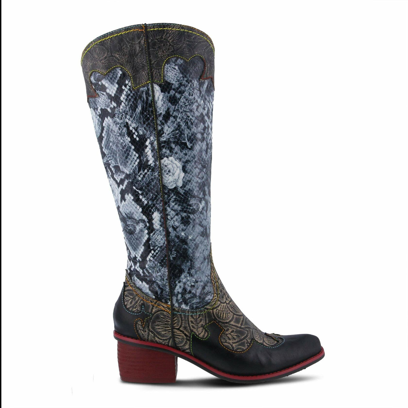 Spring Step L'Artiste Women's Rodeo Boot Black Multi EU 42 / US 10.5-11