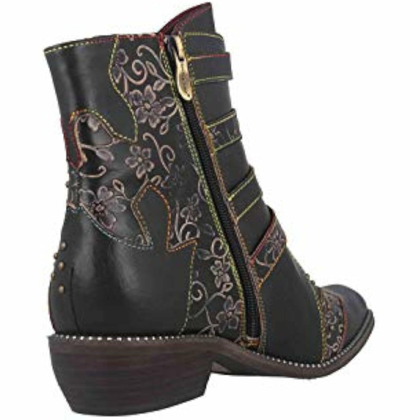 Spring Step L'Artiste Rodeha Booties for women - Women's Ankle Boots with Zipper Closure - Ladies Boots with Western Style Pointed Toe Silhouette - Black EU 41 / US 9.5-10