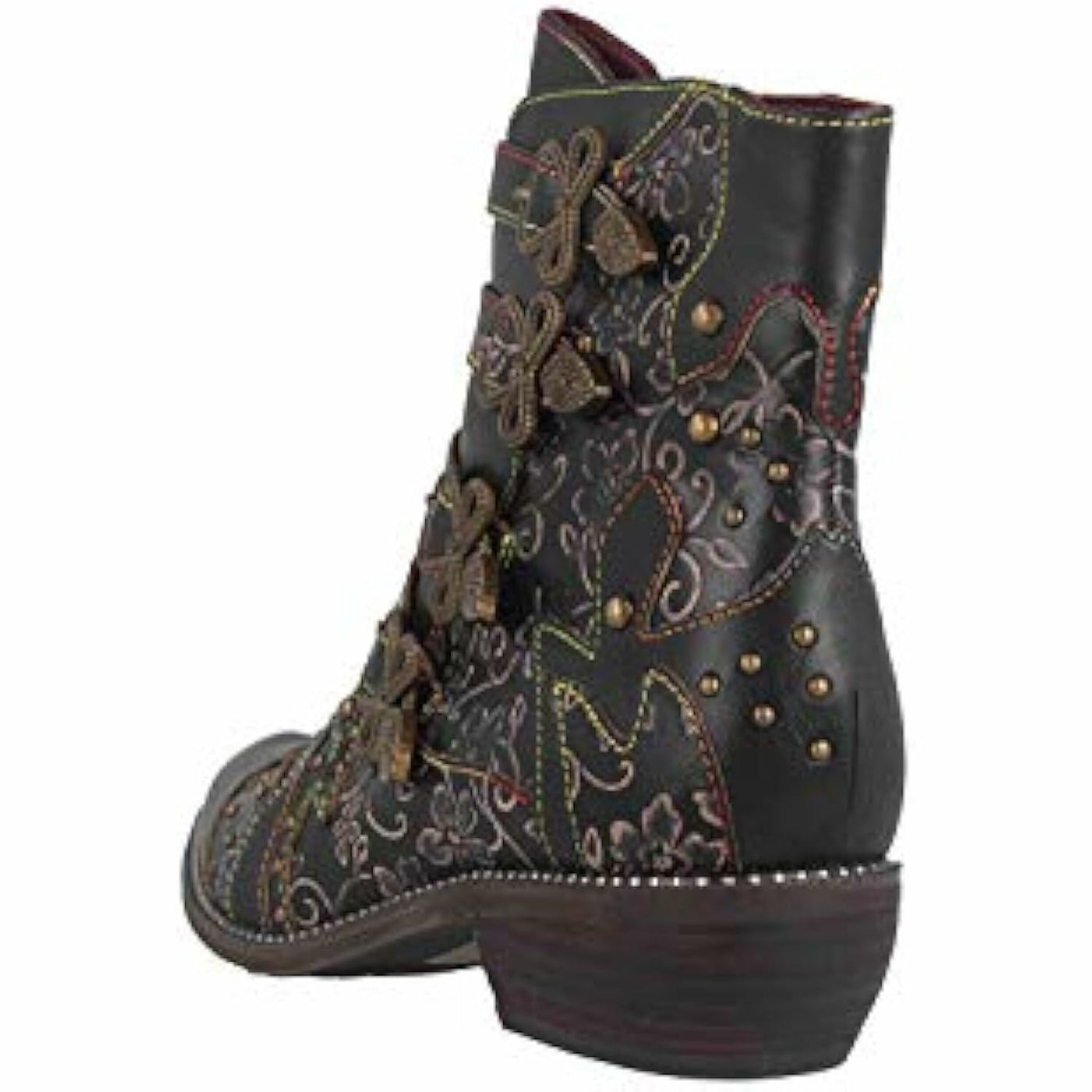 Spring Step L'Artiste Rodeha Booties for women - Women's Ankle Boots with Zipper Closure - Ladies Boots with Western Style Pointed Toe Silhouette - Black EU 41 / US 9.5-10