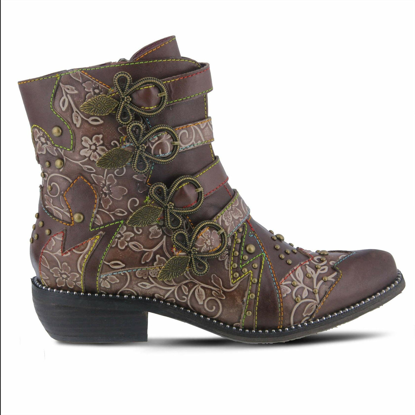 Spring Step L'Artiste Rodeha Booties for women - Women's Ankle Boots with Zipper Closure - Ladies Boots with Western Style Pointed Toe Silhouette - Brown EU 40 / US 9