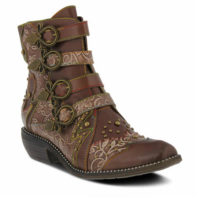 Spring Step L'Artiste Rodeha Booties for women - Women's Ankle Boots with Zipper Closure - Ladies Boots with Western Style Pointed Toe Silhouette - Brown EU 40 / US 9