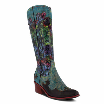 Spring Step L'Artiste Women's Rodeo Boot Turquoise Multi EU 40 / US 9