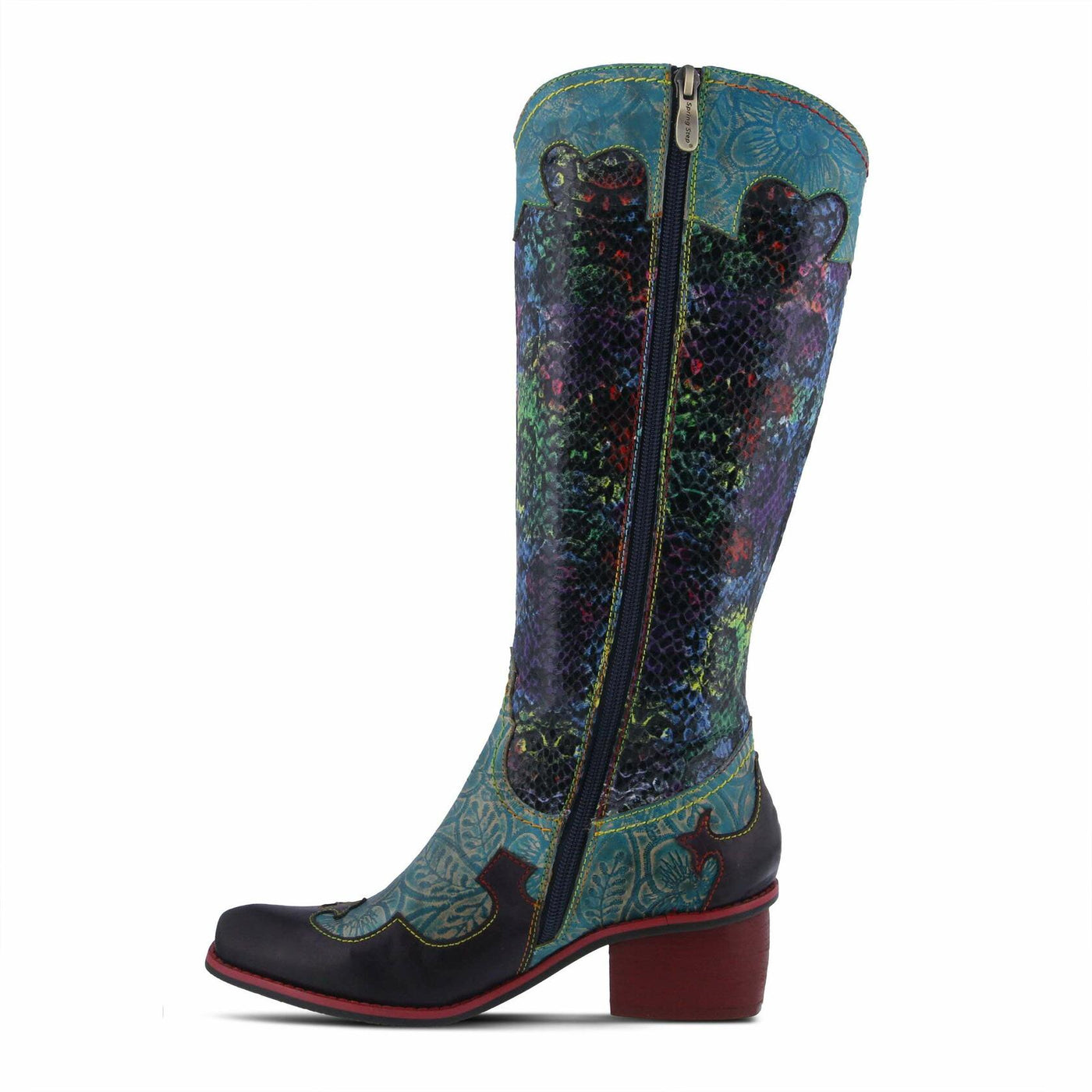 Spring Step L'Artiste Women's Rodeo Boot Turquoise Multi EU 41 / US 9.5-10