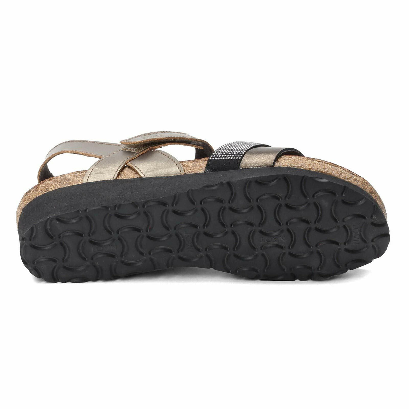 NAOT Women Krista Backstrap Sandal Pewter/Metal Lthr Combo 11-11.5 N US