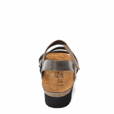 NAOT Women Krista Backstrap Sandal Pewter/Metal Lthr Combo 11-11.5 N US