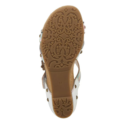 Spring Step L'Artiste Women's Delight Ankle Strap Shoe White Multi EU 40 / US 9