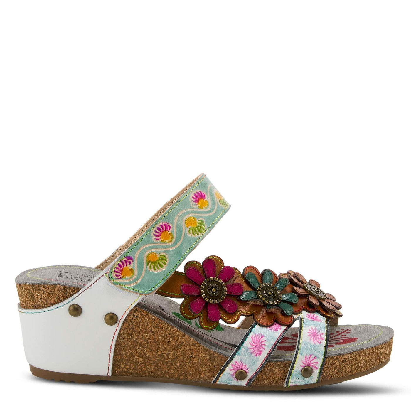 Spring Step L'Artiste Women's Delight Ankle Strap Shoe White Multi EU 40 / US 9