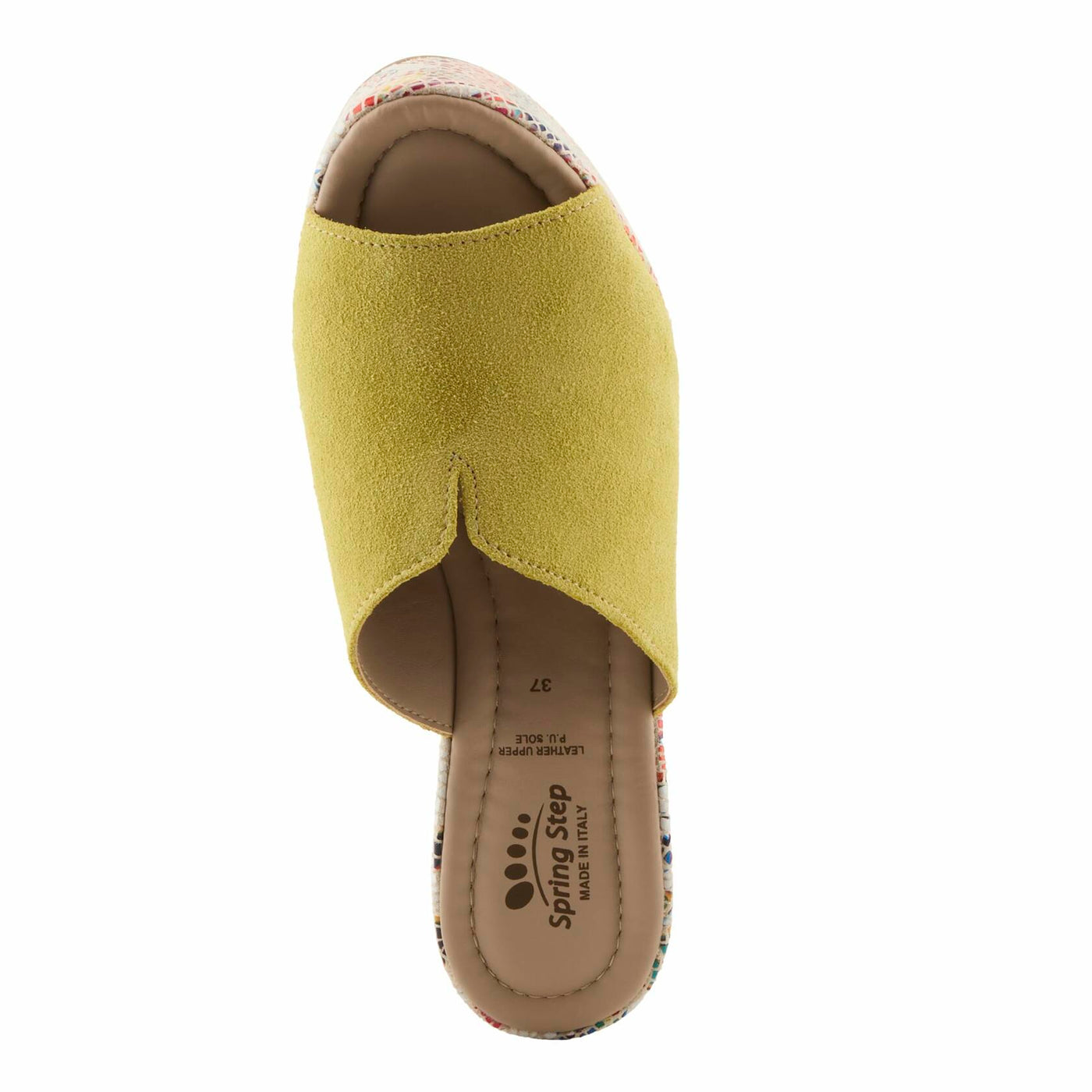 Spring Step Women's Laylani Slide Sandal Yellow Suede EU 37 / US 6.5-7