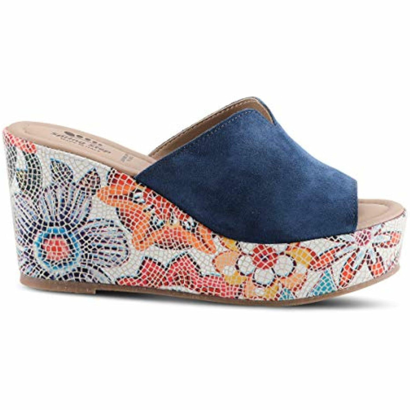 Spring Step Women's Laylani Slide Sandal Blue Suede EU 36 / US 5.5-6