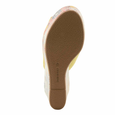 Spring Step Women's Laylani Slide Sandal Yellow Suede EU 37 / US 6.5-7