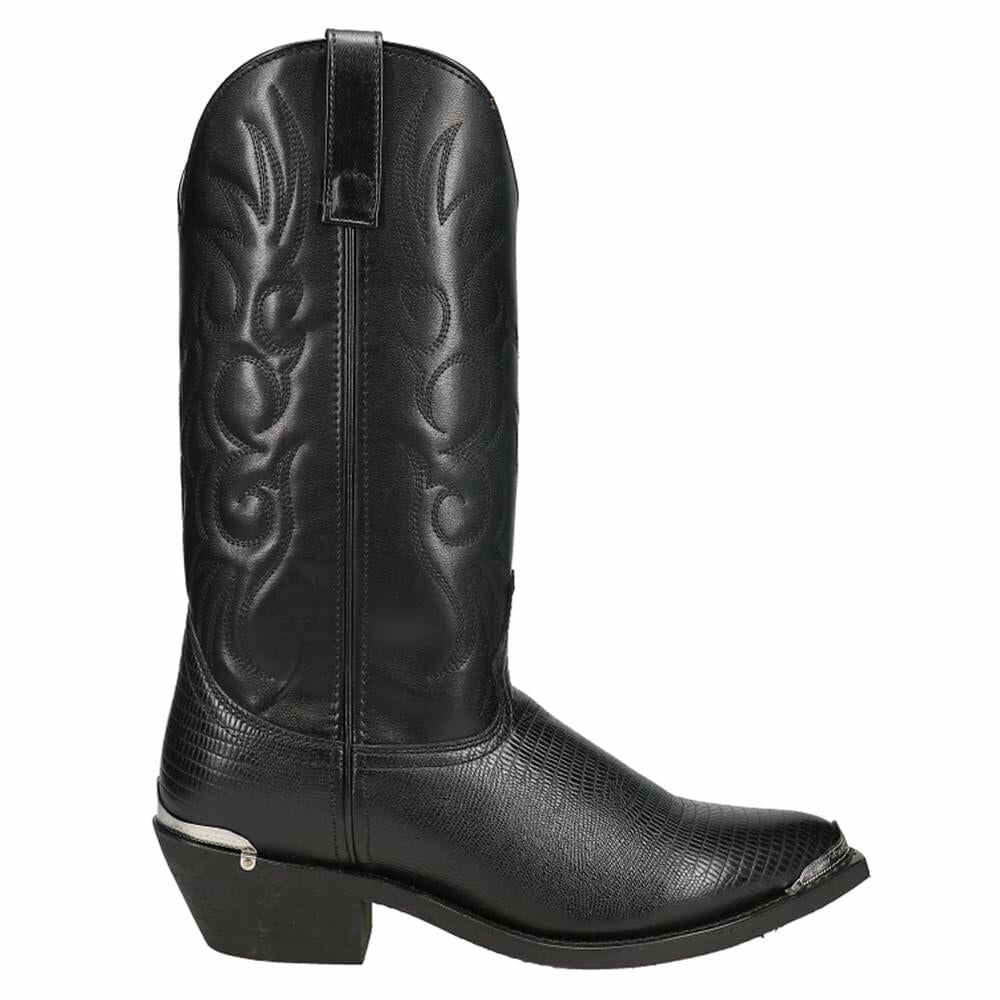 Laredo mens 68085 13" Lizard Print Boot Black 9 D US